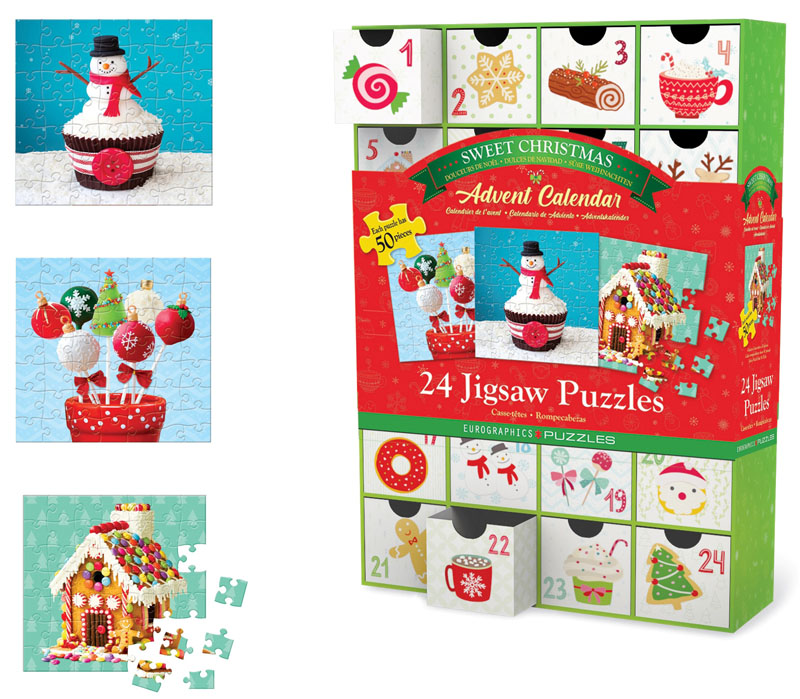 Sweet Christmas Advent Calendar (24 50-piece Jigsaw Puzzles)