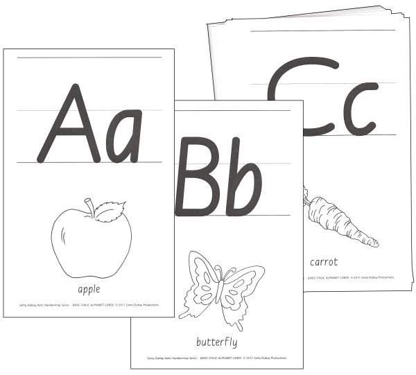 Getty-Dubay Basic Italic Alphabet Cards