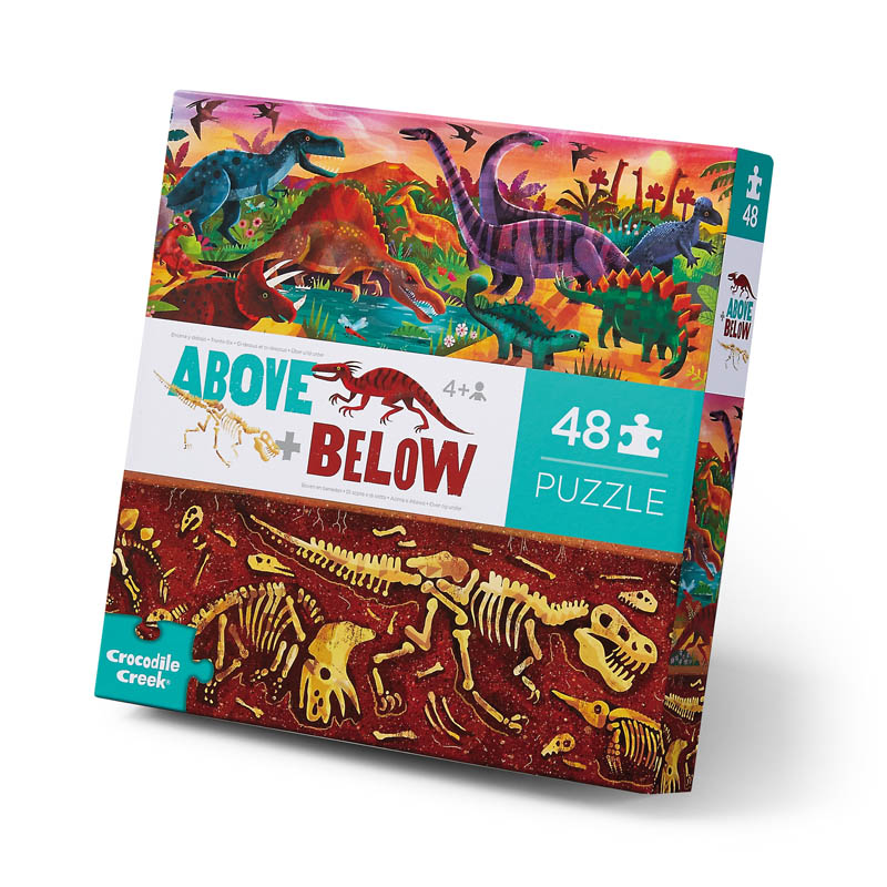 Above + Below Puzzle - Dinosaur World (48 pieces)