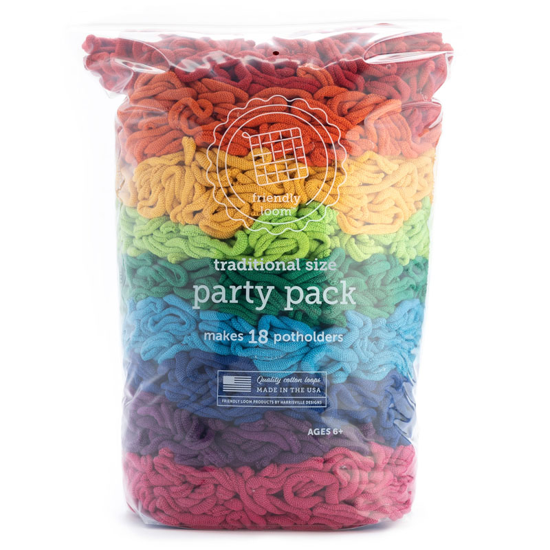 Party Pack Multi Color Traditional Loops - Rainbow
