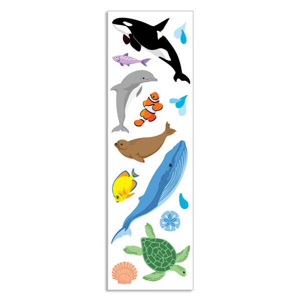 Ocean Life Stickers - 1 package (3 sheets) | Mrs. Grossman