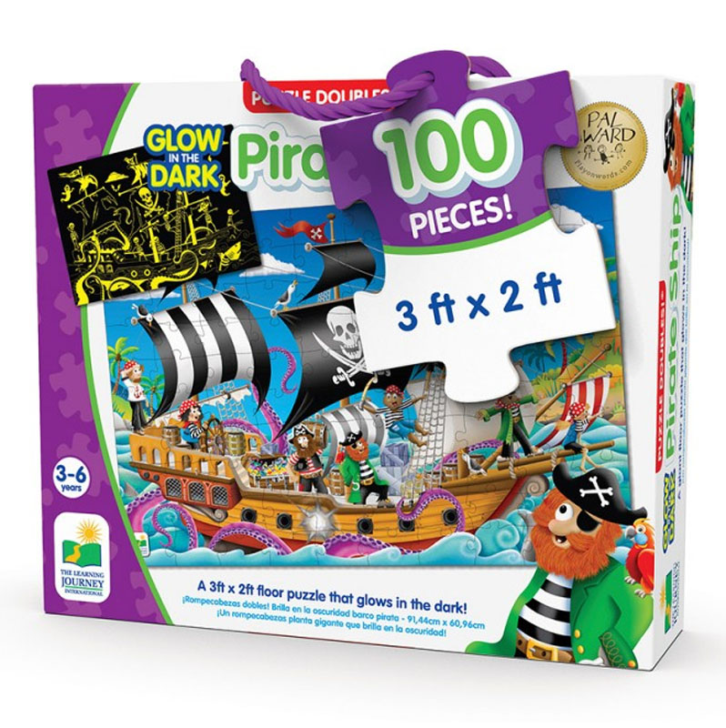 Puzzle Doubles! Glow in the Dark Pirate Ship Puzzle