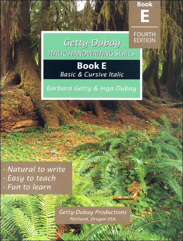 Getty-Dubay Italic Handwriting Series Book E Fourth Edition