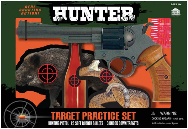 Hunter Target Practice Kit Airsoft Pistol Toy Gun Knock Down Targets New Parris 