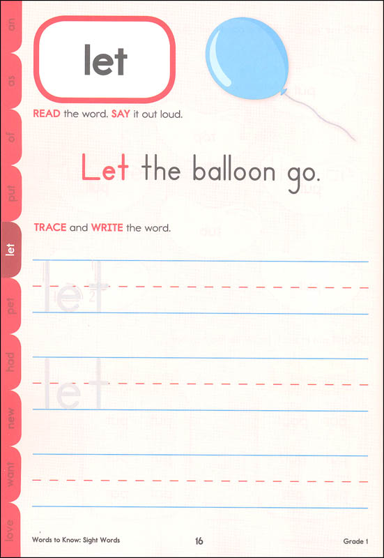 Words to Know Sight Words - First Grade | Brighter Child | 9781483849331