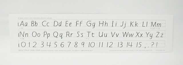 Getty-Dubay Basic Italic Desk Strip