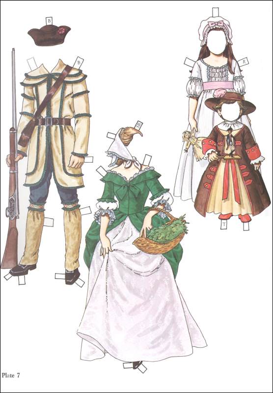 colonial paper dolls