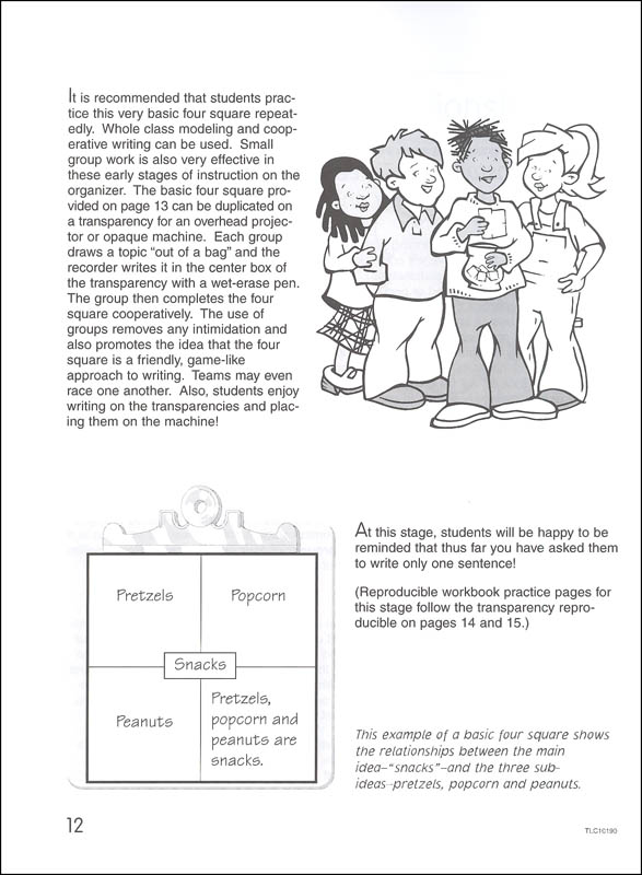 Four Square Writing Method Grades 7 9 Teaching Learning Company 