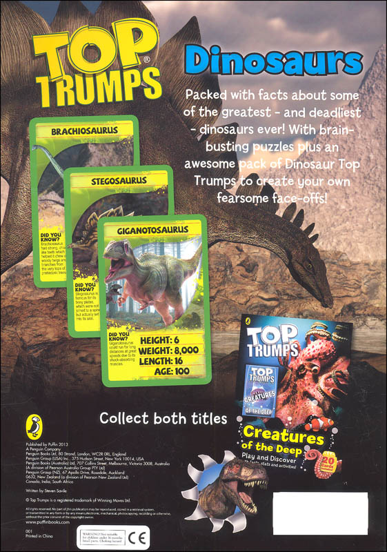 top trumps dinosaurs list