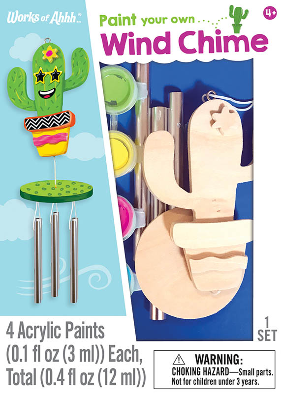 Paint Your Own Small Cactus Wind Chime Craft Kit