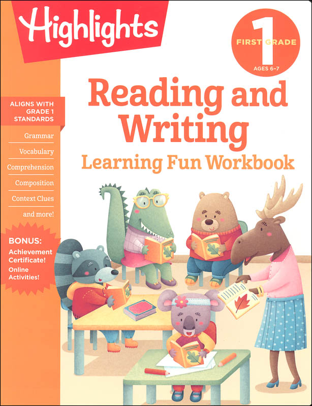 First Grade Reading and Writing Learning Fun Workbook