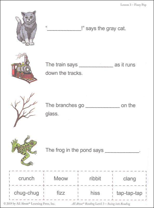 All About Reading Level 3 Swing Into Reading Activity Book Color ...