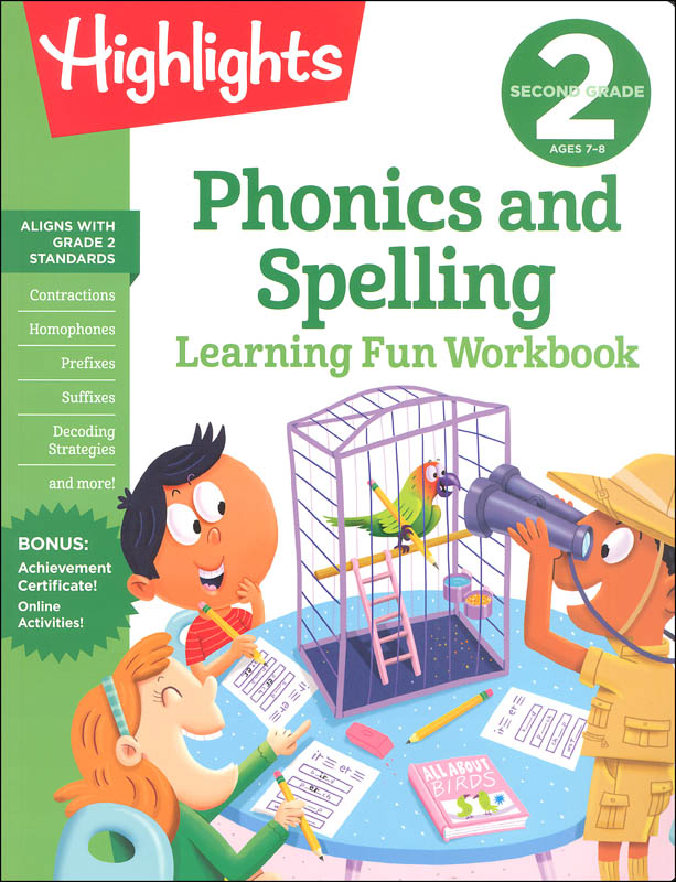 Second Grade Phonics and Spelling Learning Fun Workbook