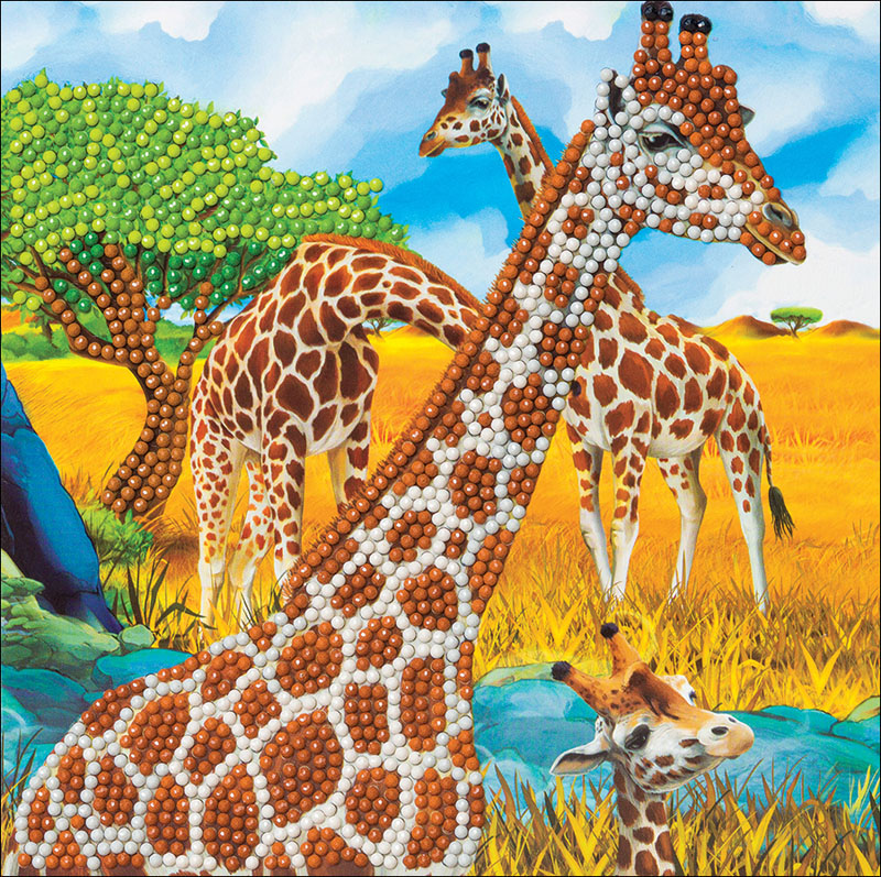 Crystal Art Card Kit - Gentle Giraffe