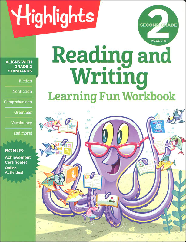 Second Grade Reading and Writing Learning Fun Workbook