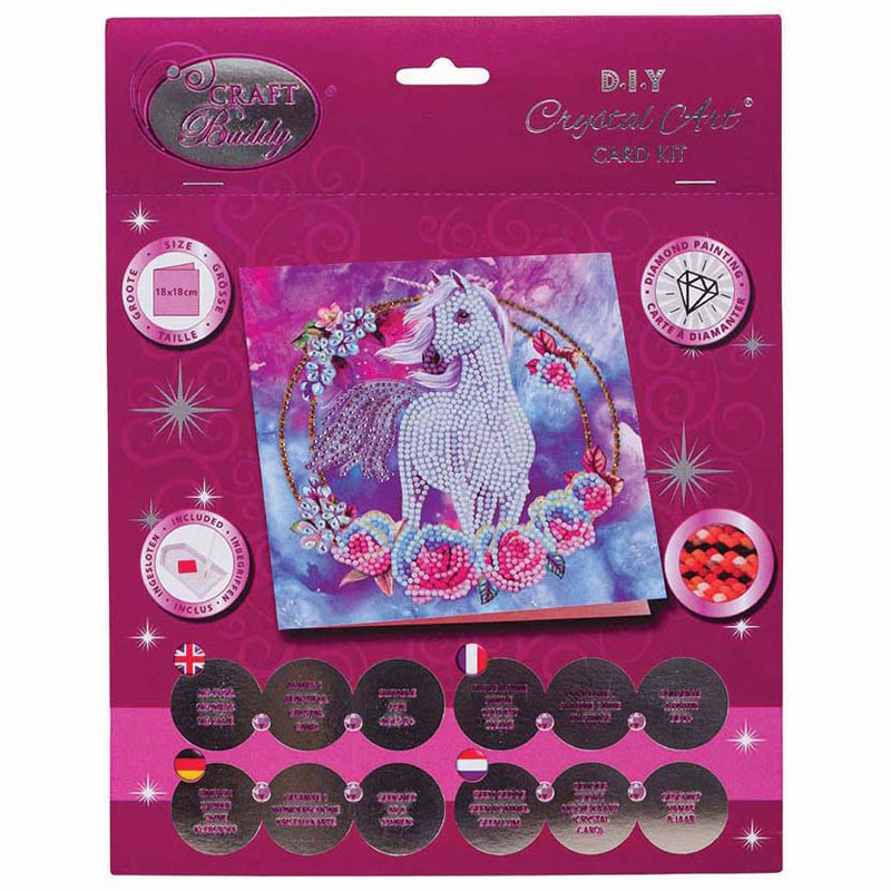 Crystal Art Card Kit - Unicorn Garland | Crystal Art