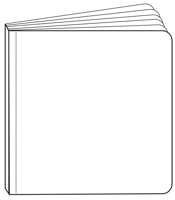 Hard Covered Blank Bare Book 6x6 with Blank Pages Pack of 10 