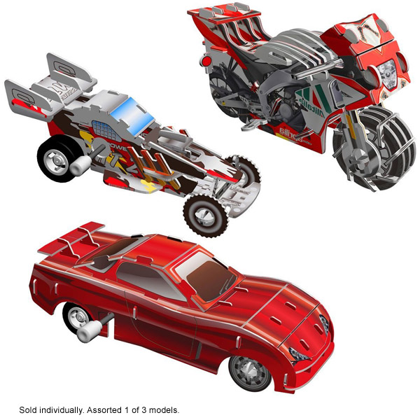 Smithsonian Motorized 3D Puzzle - Vehicles Assorted (1 of 3 possible models)