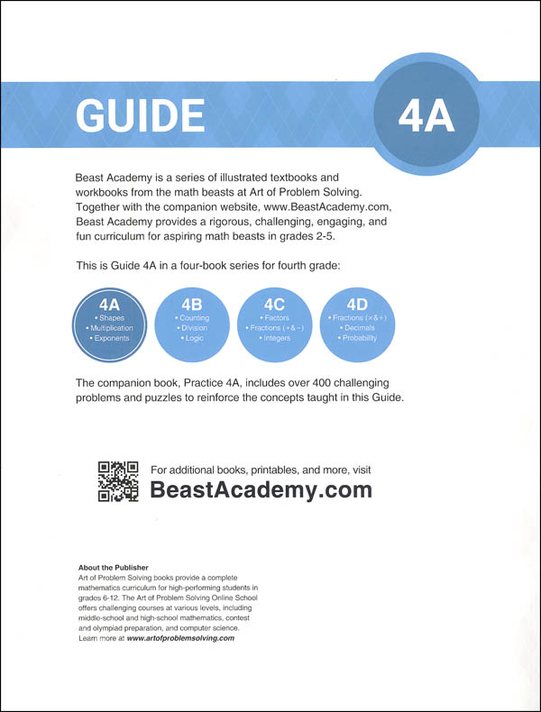 Beast Academy 4A Math Guide Art of Problem Solving 9781934124505