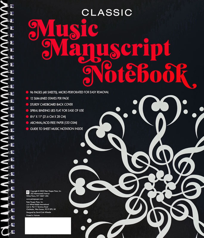 Music Manuscript Notebook | Peter Pauper Press | 9781441339669