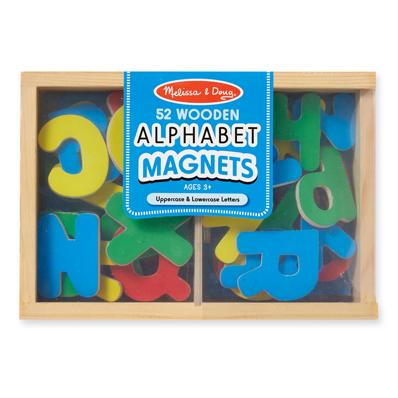 Magnetic Wooden Letters (52 pcs)