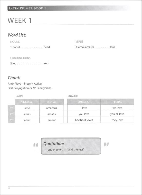 Latin Primer 1 Student 3ED Canon Press 9781591280545