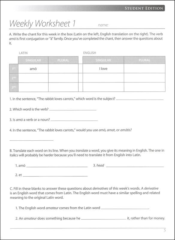 Latin Primer 1 Student 3ED Canon Press 9781591280545