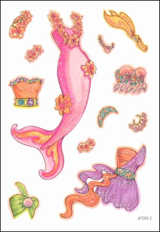 mermaid paper doll printable