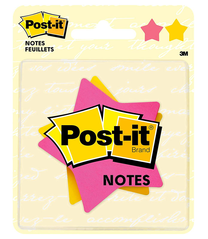 Post-It Star-shaped Notes 3" x 3" (2 pads of 75)