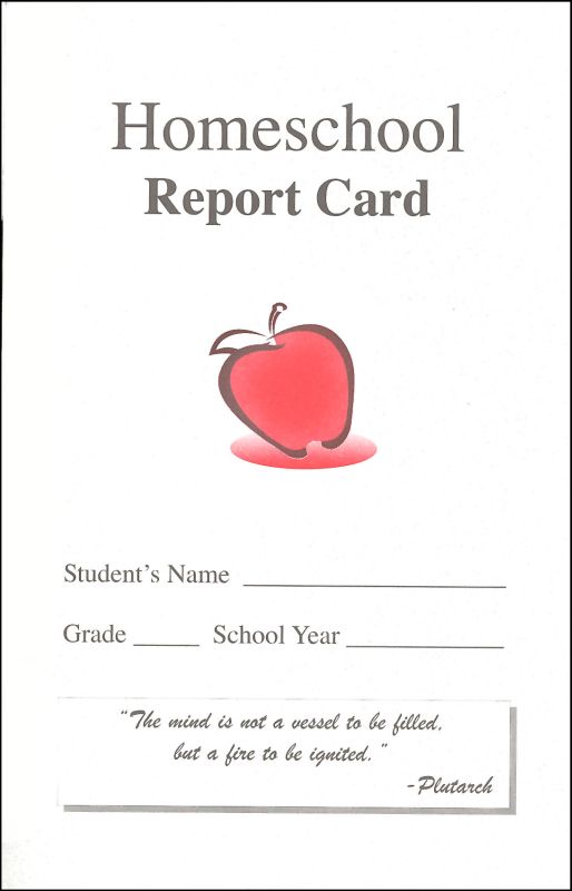 Homeschool Report Card w/ Famous Quote