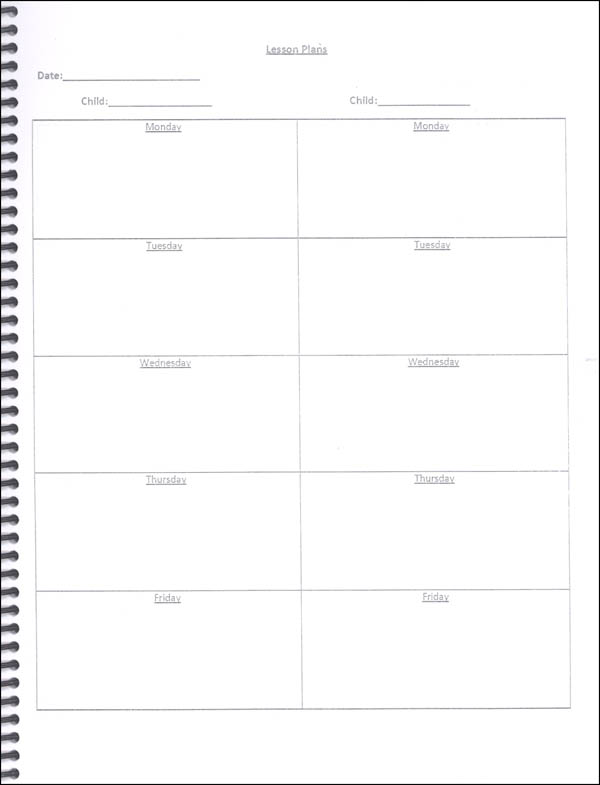 Homeschool Daily Planner For Curriculum