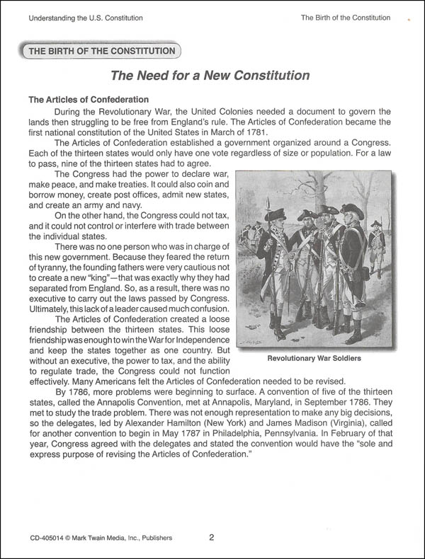 Understanding the U.S. Constitution | Mark Twain Media | 9781622236916