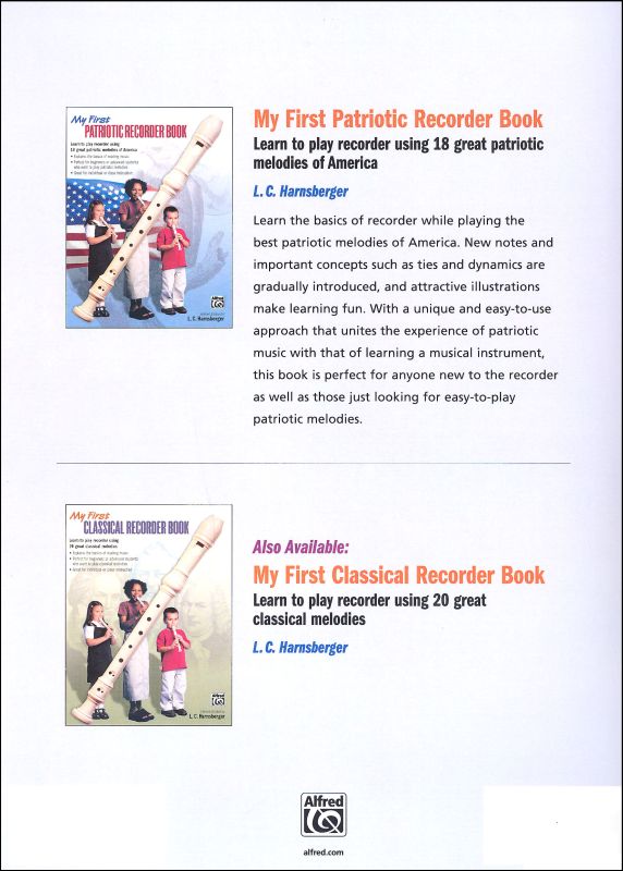 My First Patriotic Recorder Book Alfred Publishing 9780739024690
