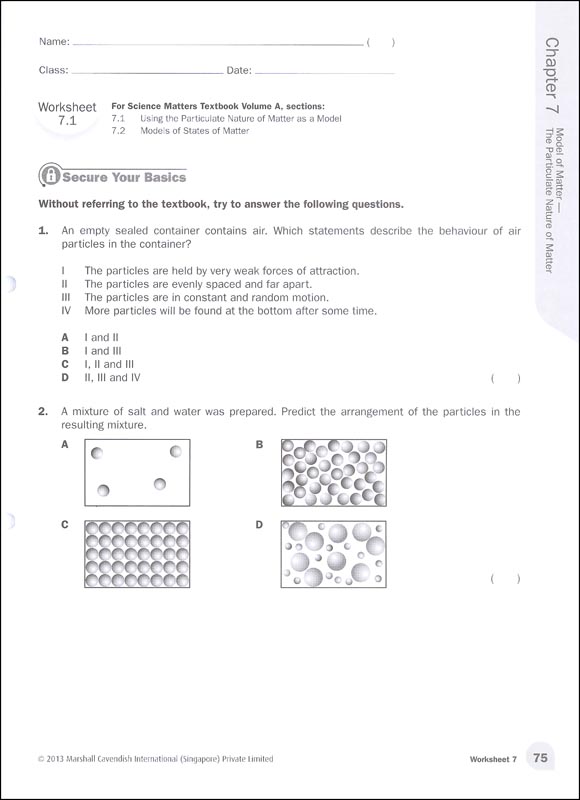 Lower Secondary Science Matters Workbook Vol. A | Marshall Cavendish ...