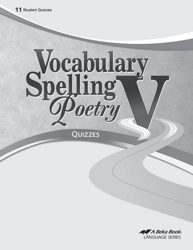 Vocabulary, Spelling,  Poetry V Student Quiz Book