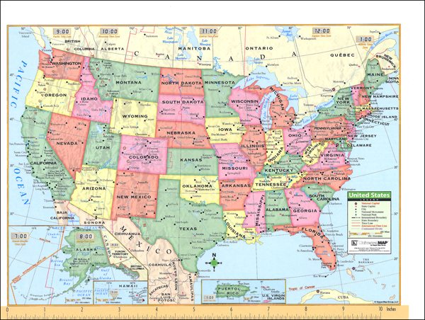 Notebook Map U.S./World Laminated | UniversalMap | 9780762561308