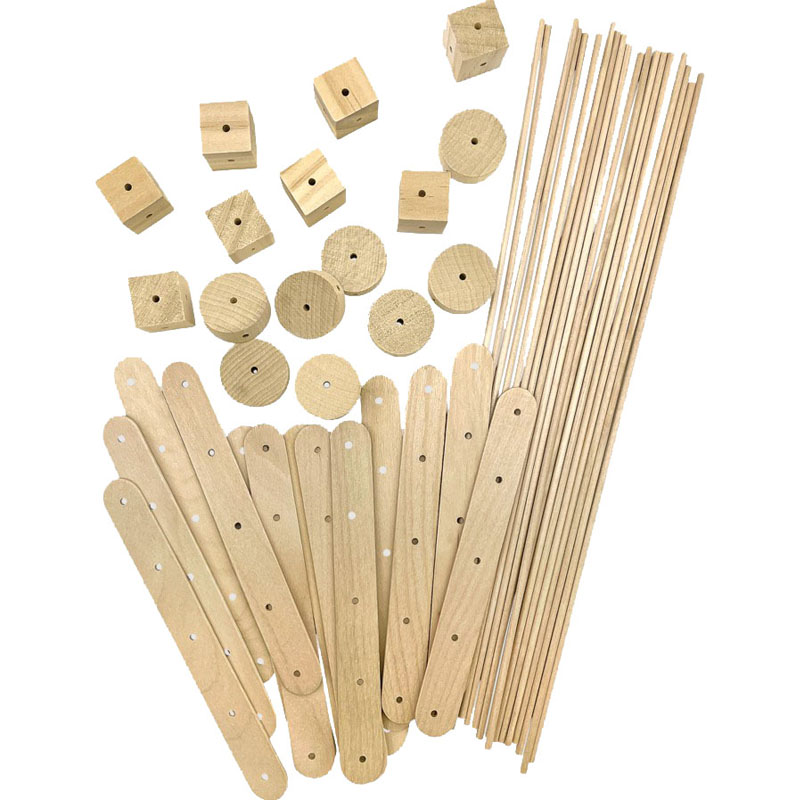 STEM Basics: Wood Construction Kit (66 count)