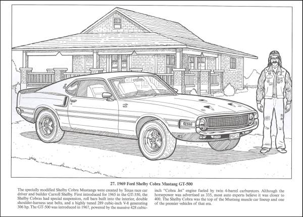 American Muscle Cars Coloring Book | Dover Publications | 9780486418636