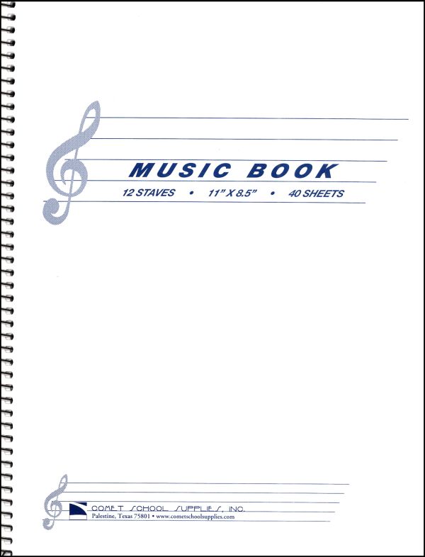 music manuscript book 12 staves