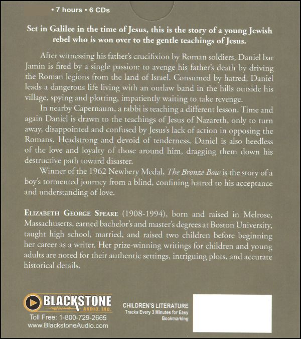 Bronze Bow CD Blackstone Audiobooks 9781433210433