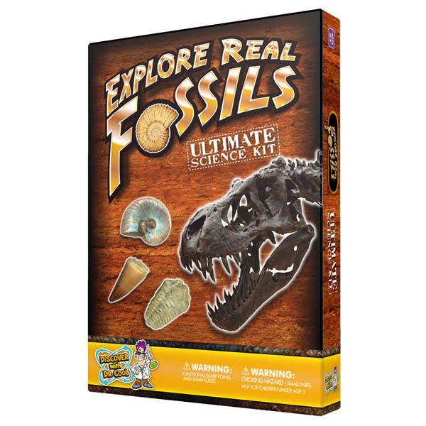 Explore 15 Real Fossils Ultimate Science Kit Dr. Cool Science
