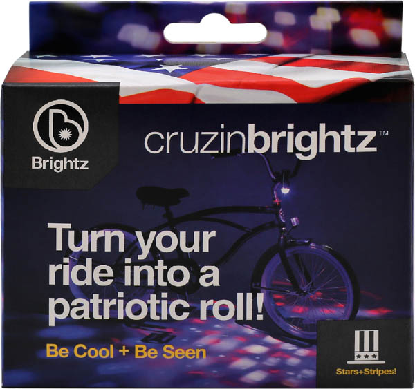Cruzin Brightz Bike Light - Patriotic (Red/White/Blue)