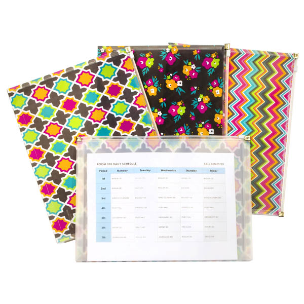 Bold Basics Zip 'N go Reusable Envelopes, Assorted 3 pack CLine