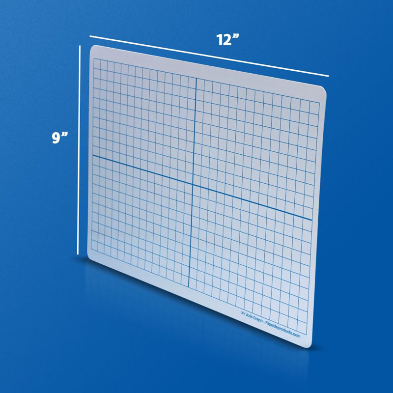 Xy Axis Square Grid Dry Erase Mat 9x12 Magnetic Single Flipside