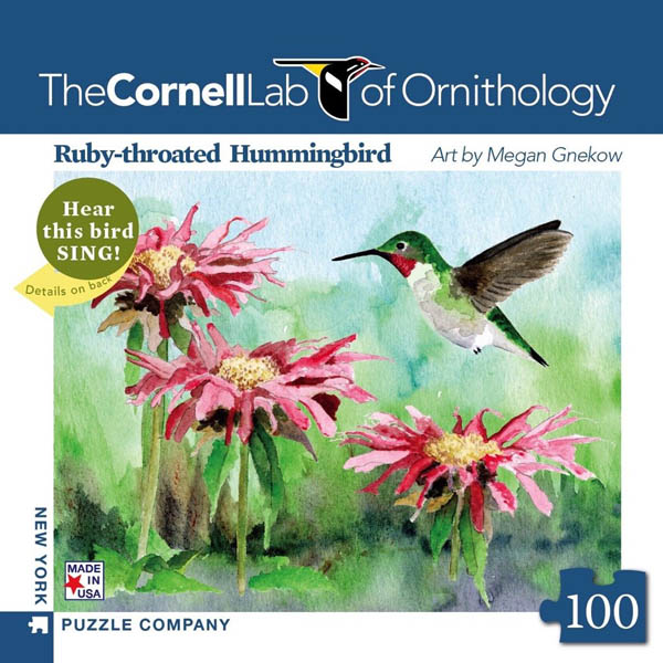 Ruby-Throated Hummingbird 100 piece Mini Puzzle (Cornell Birds)