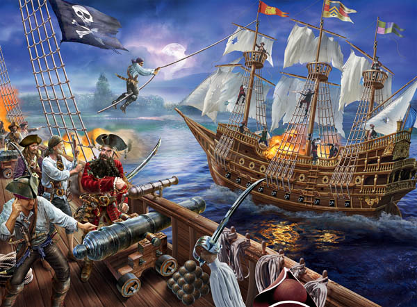 Blackbeard's Battle Puzzle (200 piece) | Ravensburger