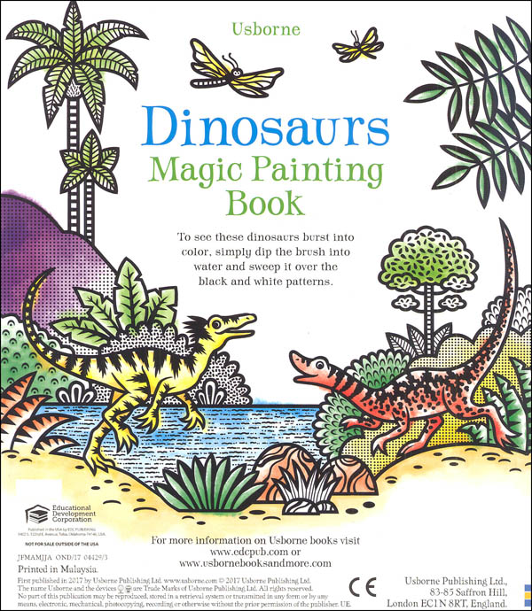 usborne dinosaur magic painting book