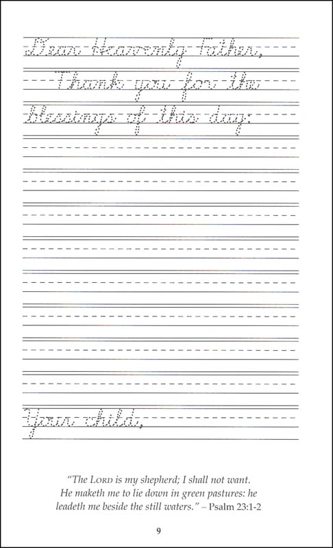 Scripture Character Writing Worksheets Dnealian Advanced Cursive 3980