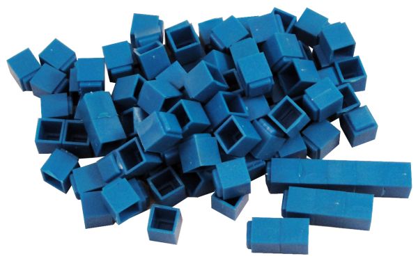 Interlocking Base Ten Blocks-Blue 100 Unit Cube