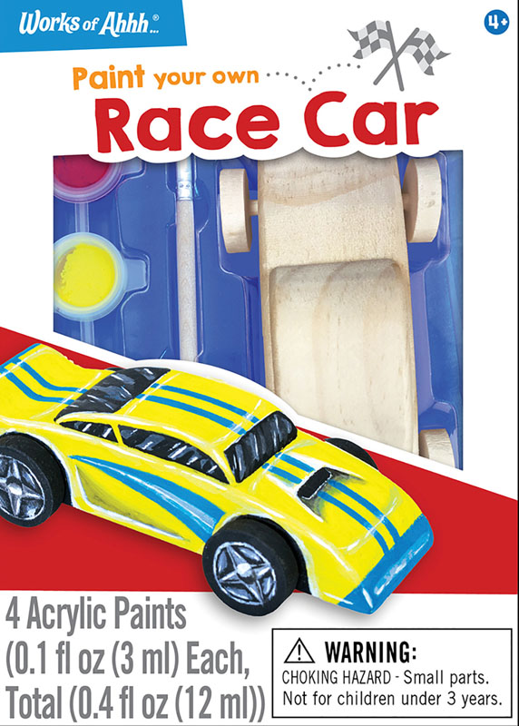 Paint Your Own Small Wood Race Car Painting Kit
